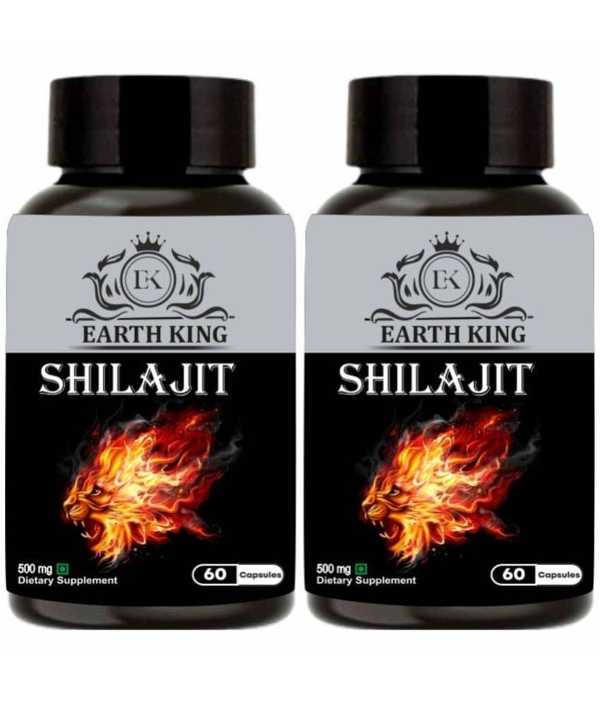     			EARTH KING Shilajit Capsule Supports Strength, Stamina & Energy - 500mg 120Capsules (Pack of 2)