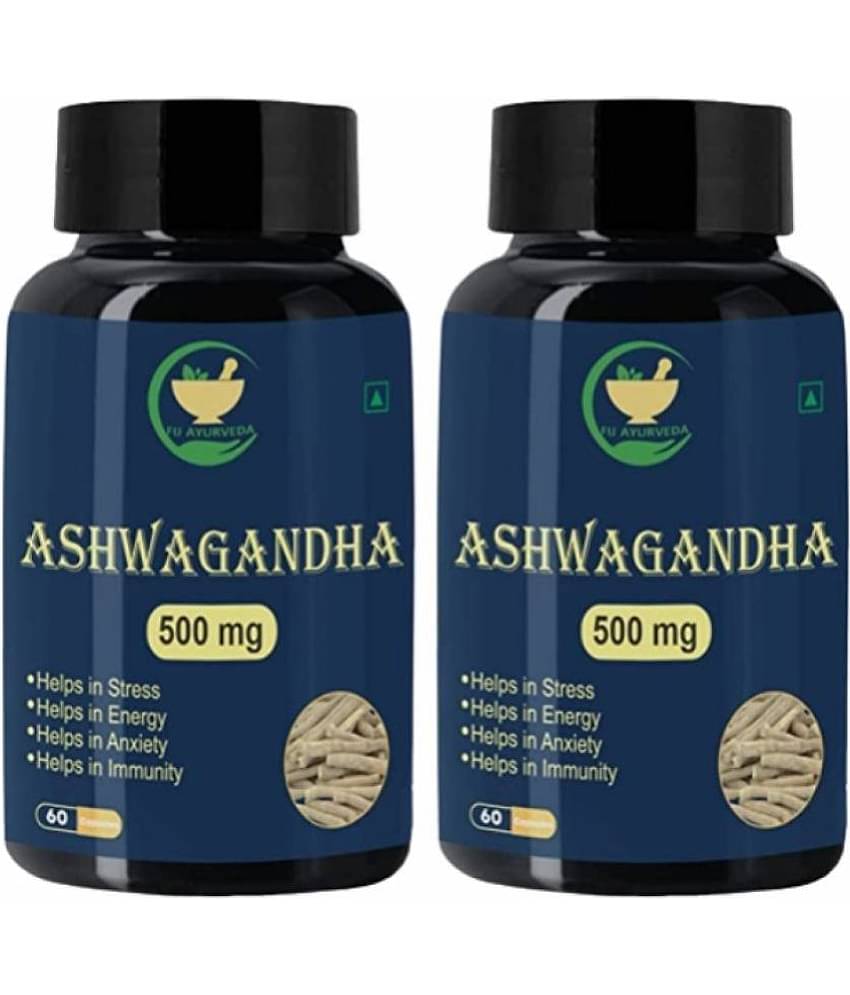FIJ AYURVEDA Ashwagandha Capsule Helps in Anxiety & Stress Relief for Men & Women - 500mg 120Capsules FIJ AYURVEDA Ashwagandha Capsule Helps in Anxiety & Stress Relief for Men & Women - 500mg 120Capsules