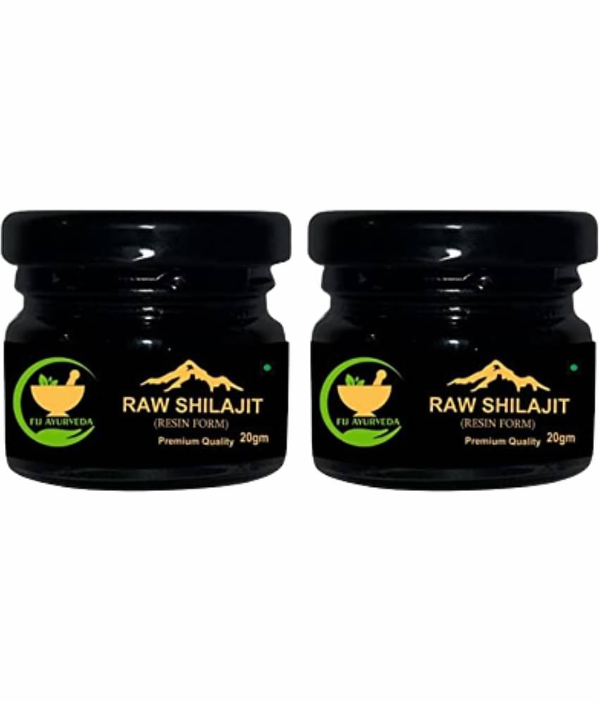 FIJ AYURVEDA Pure Ayurvedic Raw Shilajit/Shilajit Resin (Semi Liquid) Supports Power, Energy & Vitality - 40Gm (Pack of 2) FIJ AYURVEDA Pure Ayurvedic Raw Shilajit/Shilajit Resin (Semi Liquid) Supports Power, Energy & Vitality - 40Gm (Pack of 2)