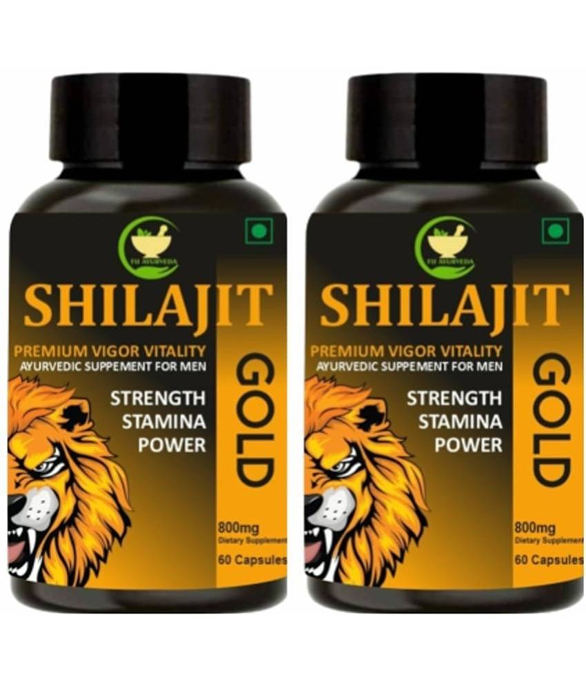 FIJ AYURVEDA Shilajit Gold Capsule Ayurvedic Shilajit for Men & Women - 800mg 60 Capsules (Pack of 2) FIJ AYURVEDA Shilajit Gold Capsule Ayurvedic Shilajit for Men & Women - 800mg 60 Capsules (Pack of 2)