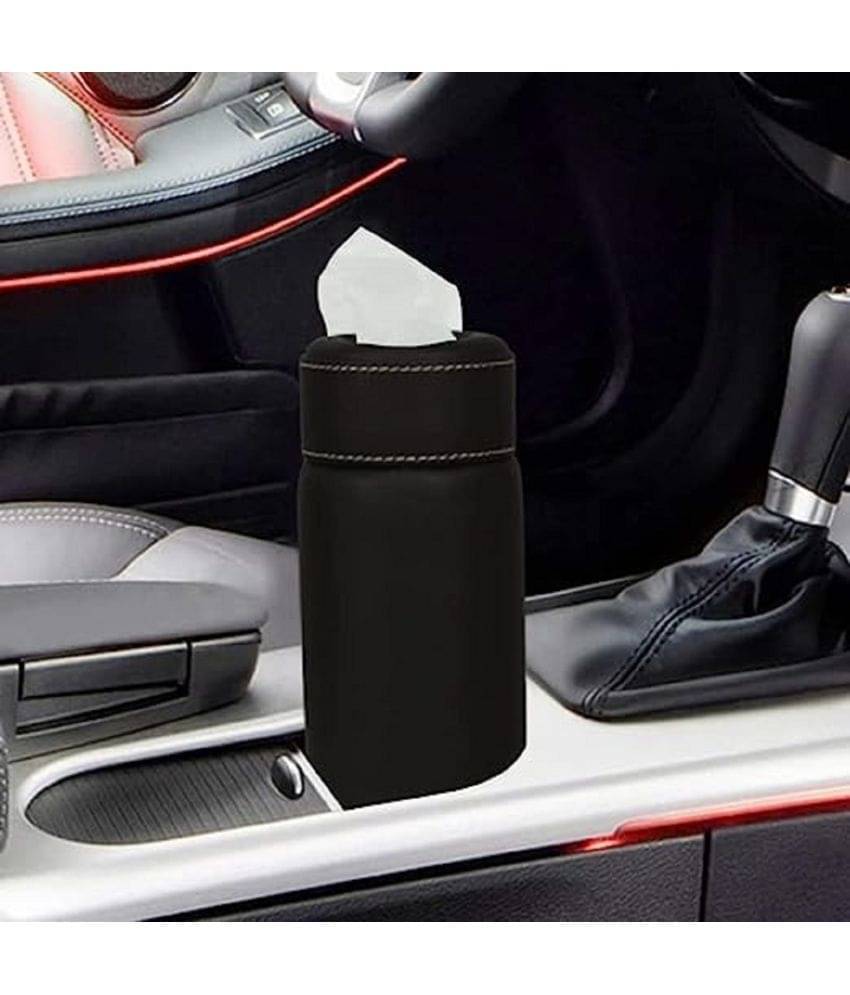     			Car Tissue Dispenser Leather Black