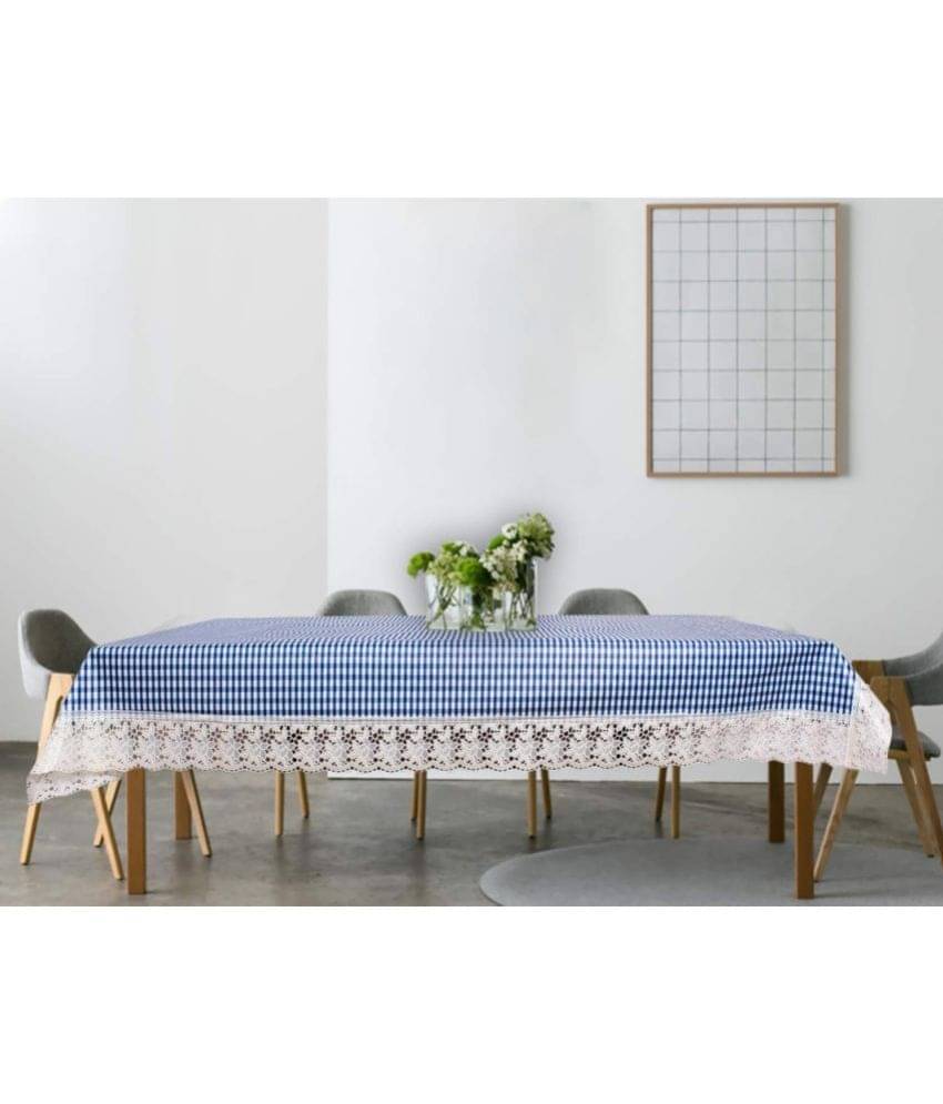     			Checks PVC 6 Seater Rectangle Table Cover ( 228 x 152 ) cm Pack of 1 Blue