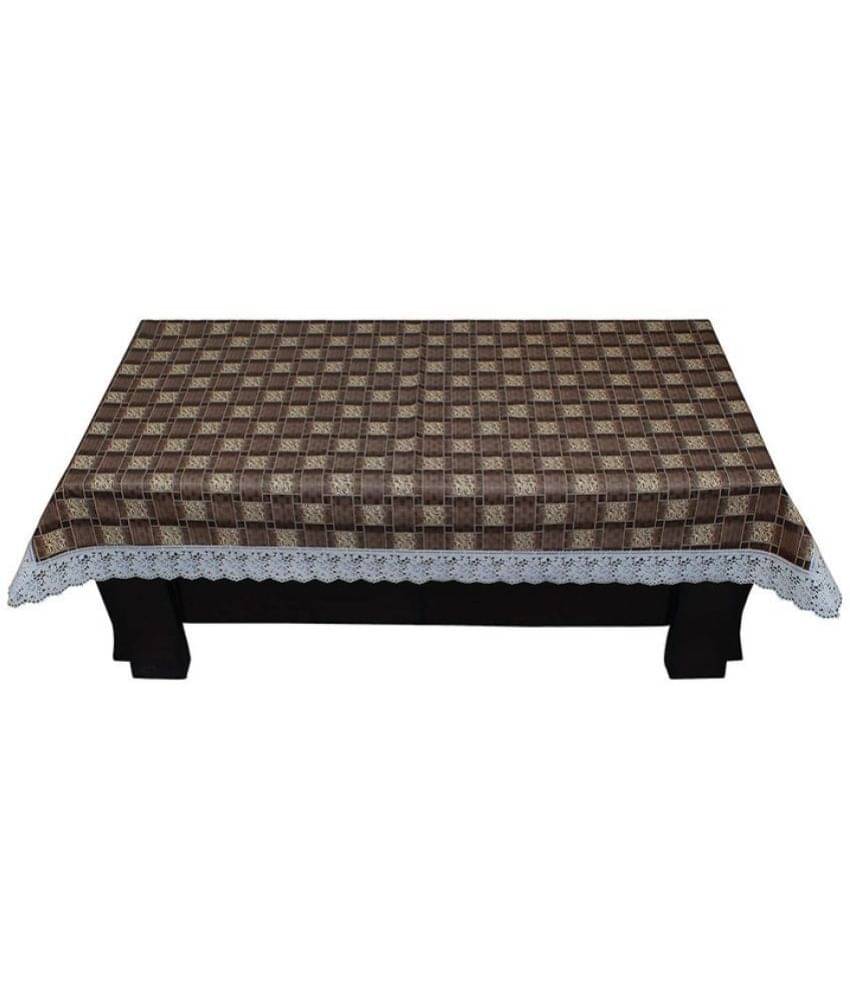 Printed PVC 4 Seater Rectangle Table Cover ( 150 x 92 ) cm Pack of 1 Brown Printed PVC 4 Seater Rectangle Table Cover ( 150 x 92 ) cm Pack of 1 Brown