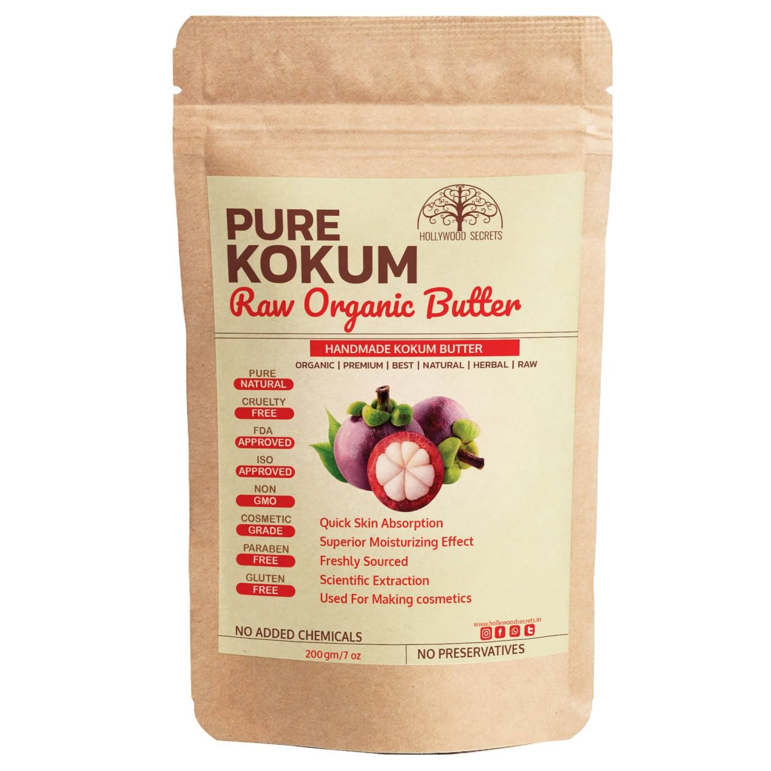     			Hollywood Secrets Raw Kokum Body Skin Butter Cream