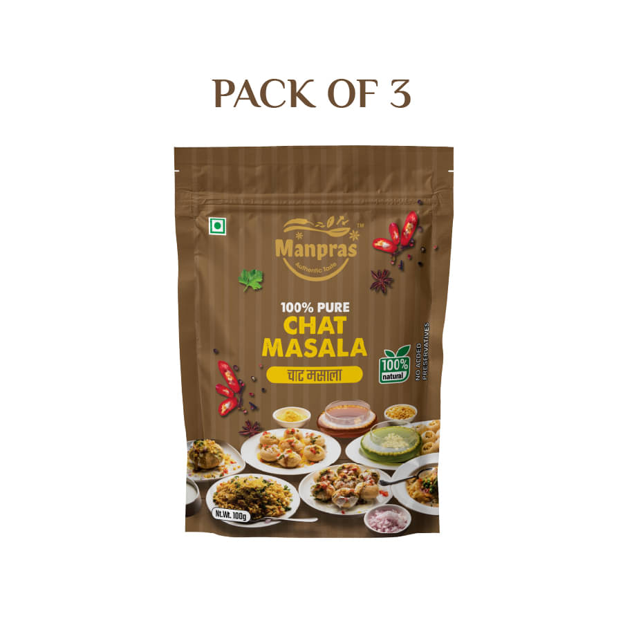     			MANPRAS Chat Masala 100Gm [ Pack of 3 ] Masala 100 gm