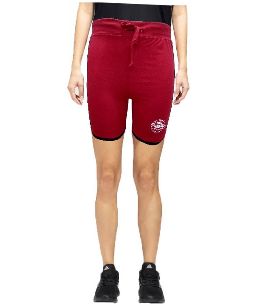     			Monisha Plus Cotton Cut-Offs - Red