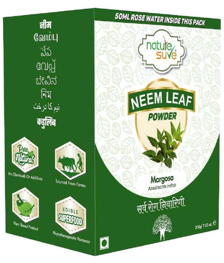 Nature Sure Neem Leaf Powder, 200G With Free Rose Water, 50Ml Nature Sure Neem Leaf Powder, 200G With Free Rose Water, 50Ml