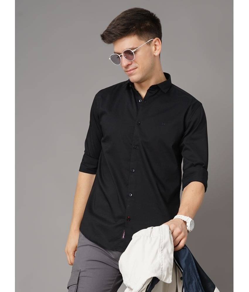     			Paul Street - Black 100% Cotton Slim Fit Men's Casual Shirt ( Pack of 1 )