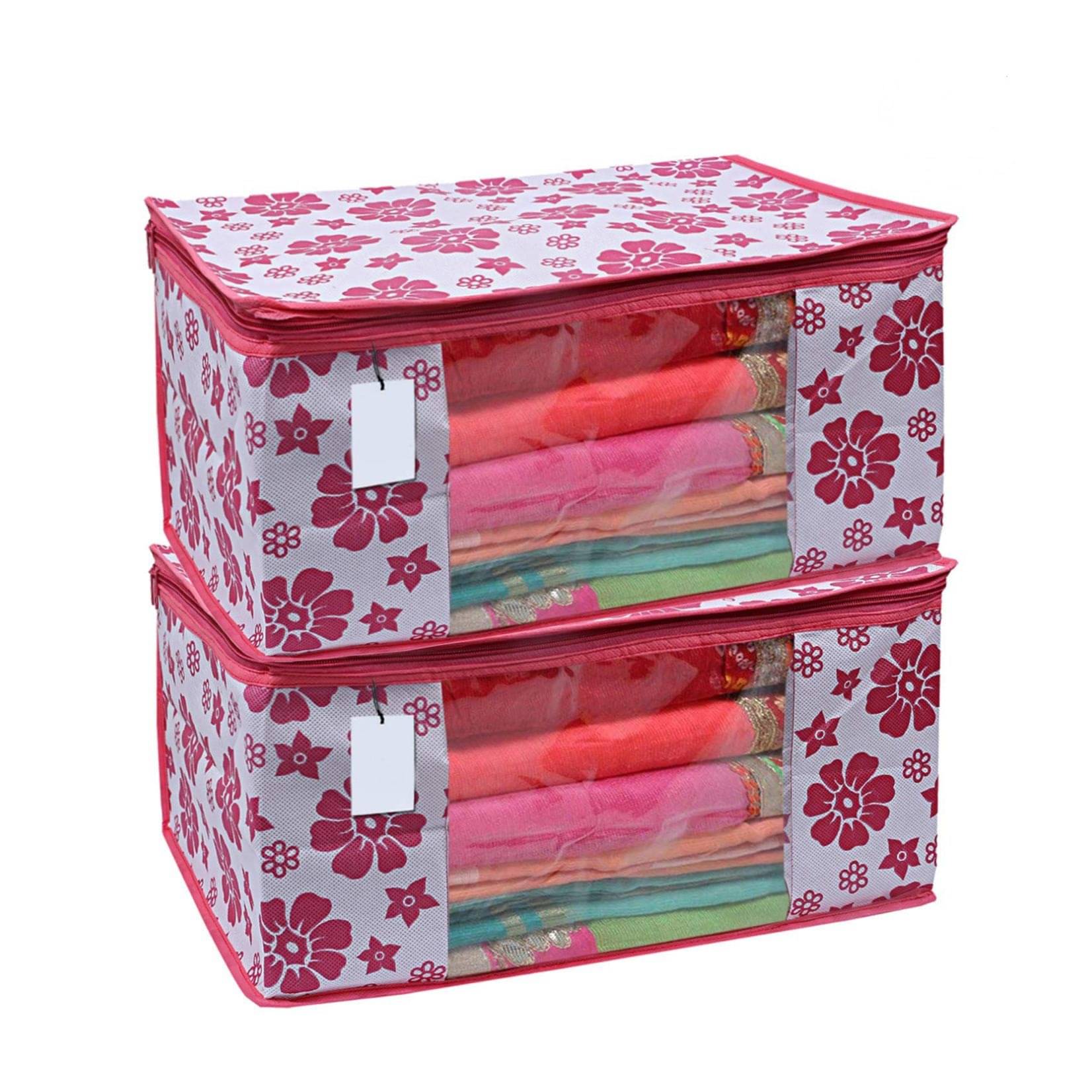     			SH NASIMA - Home Storage Cloth Bags, Saree, Suits, Blouse, Blanket Organiser for Underbed, Almirah (Pack of 2)