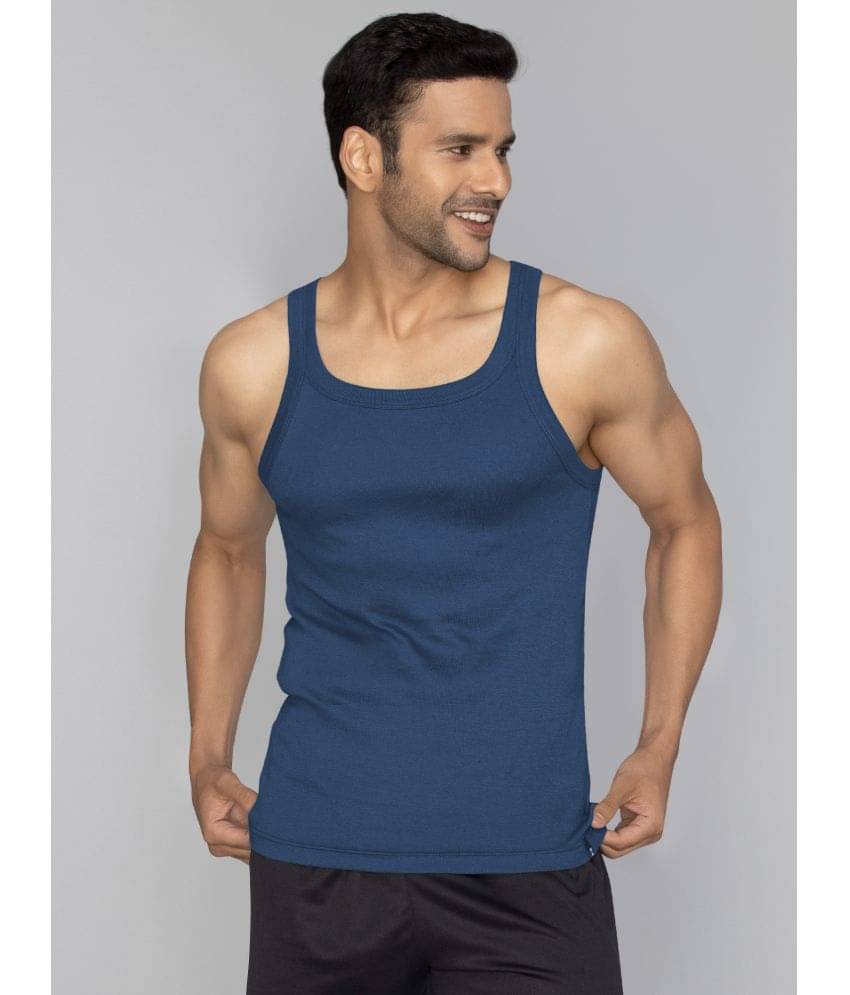     			XYXX Pack of 1 Cotton Undershirt For Men ( Blue )