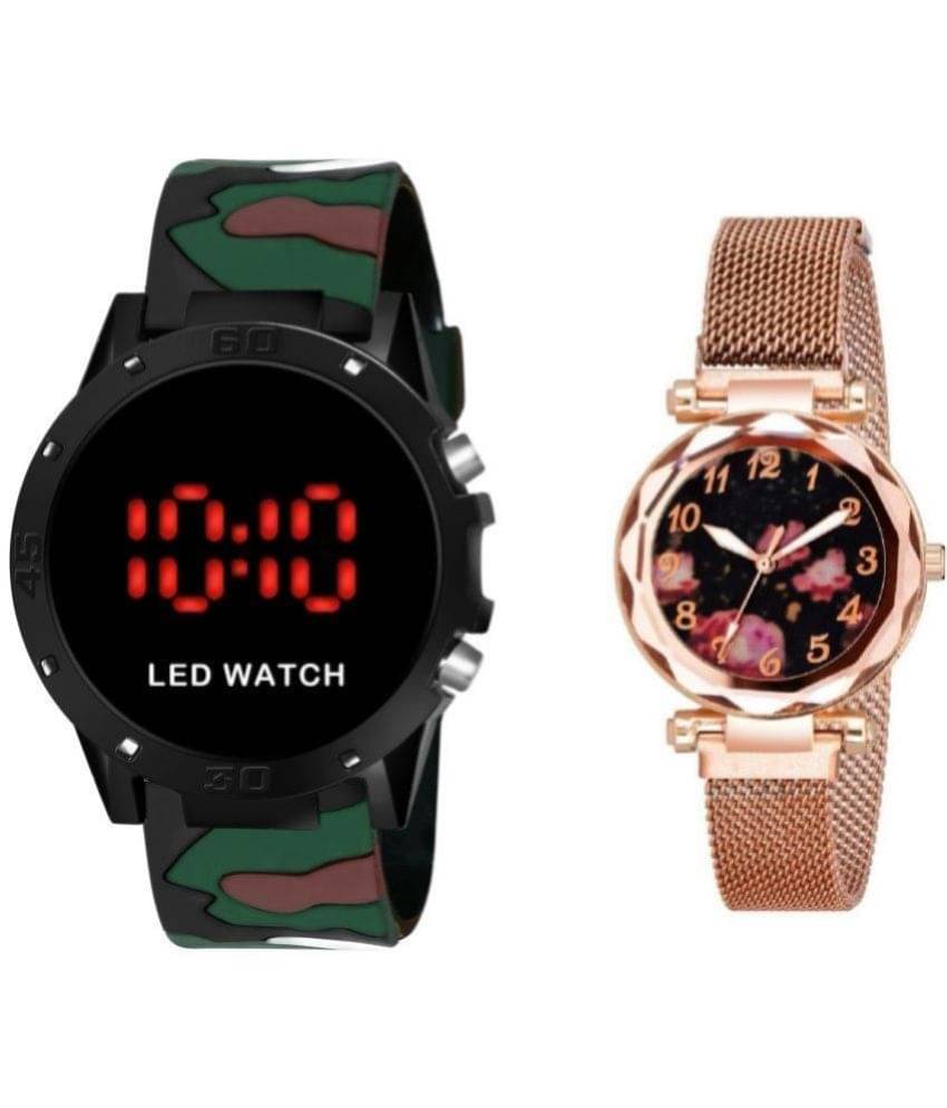     			Cosmic - Multicolor Resin Digital Men's Watch