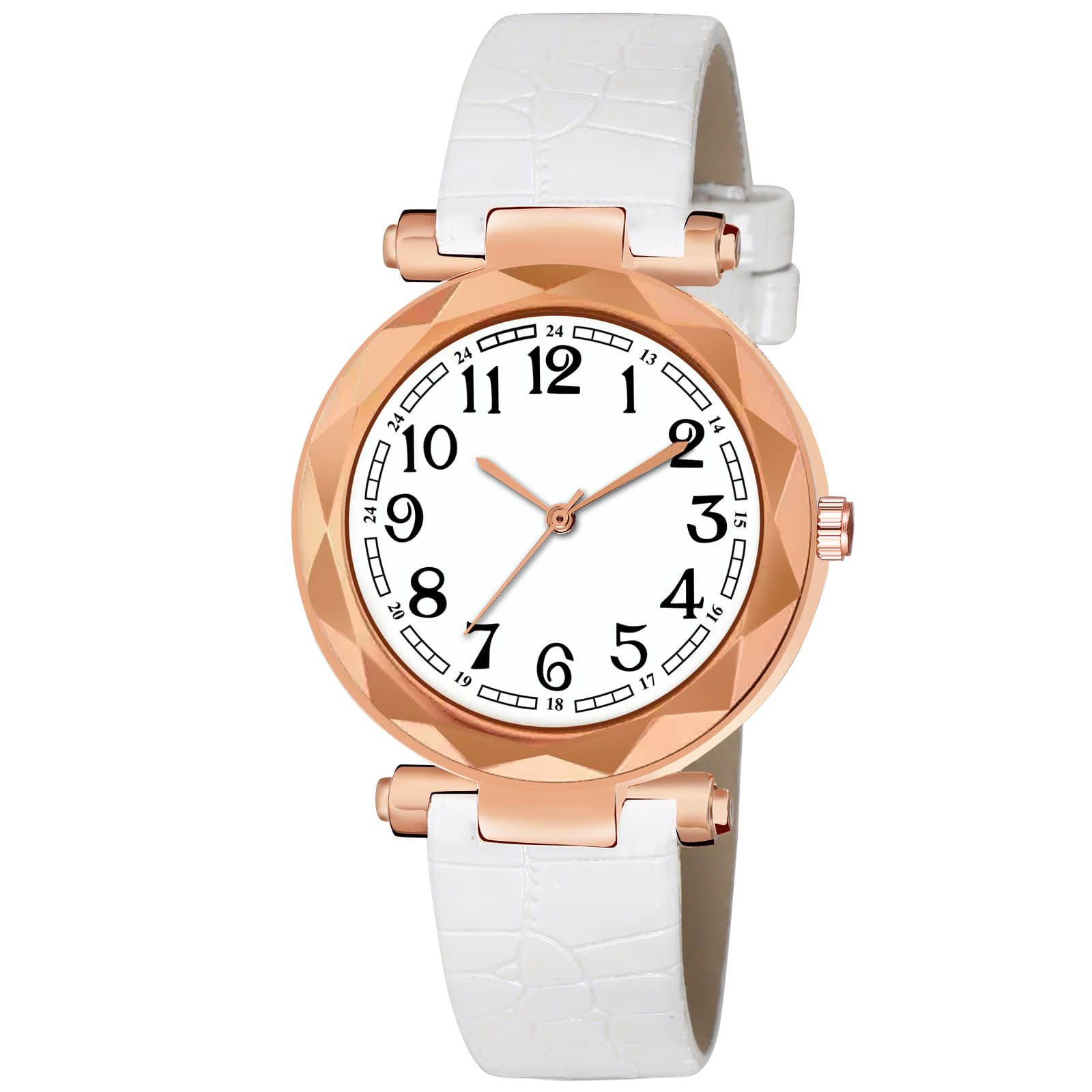 DECLASSE - White Leather Analog Womens Watch