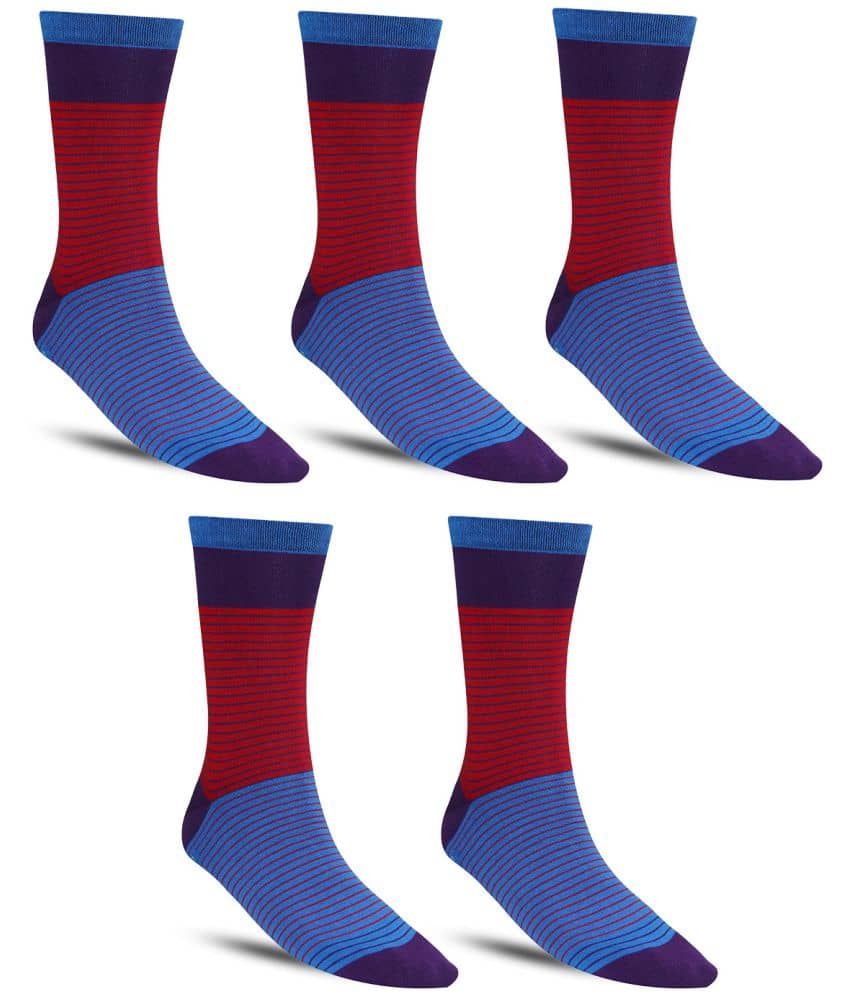 Dollar - Cotton Men's Striped Blue Full Length Socks ( Pack of 5 ) - Socks | Buy online on ZillyBuy