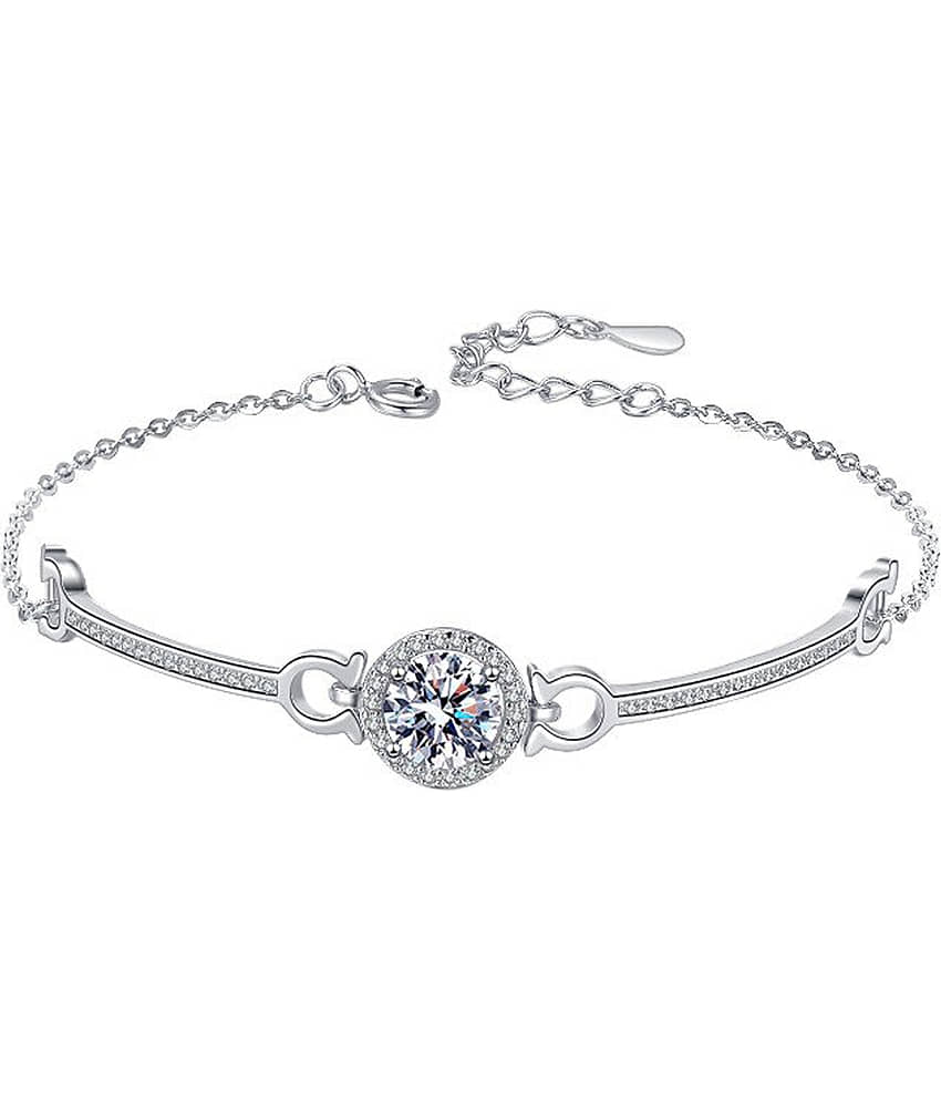 FASHION FRILL - Silver Bracelet ( Pack of 1 ) - Bangles & Bracelets | Buy online on ZillyBuy