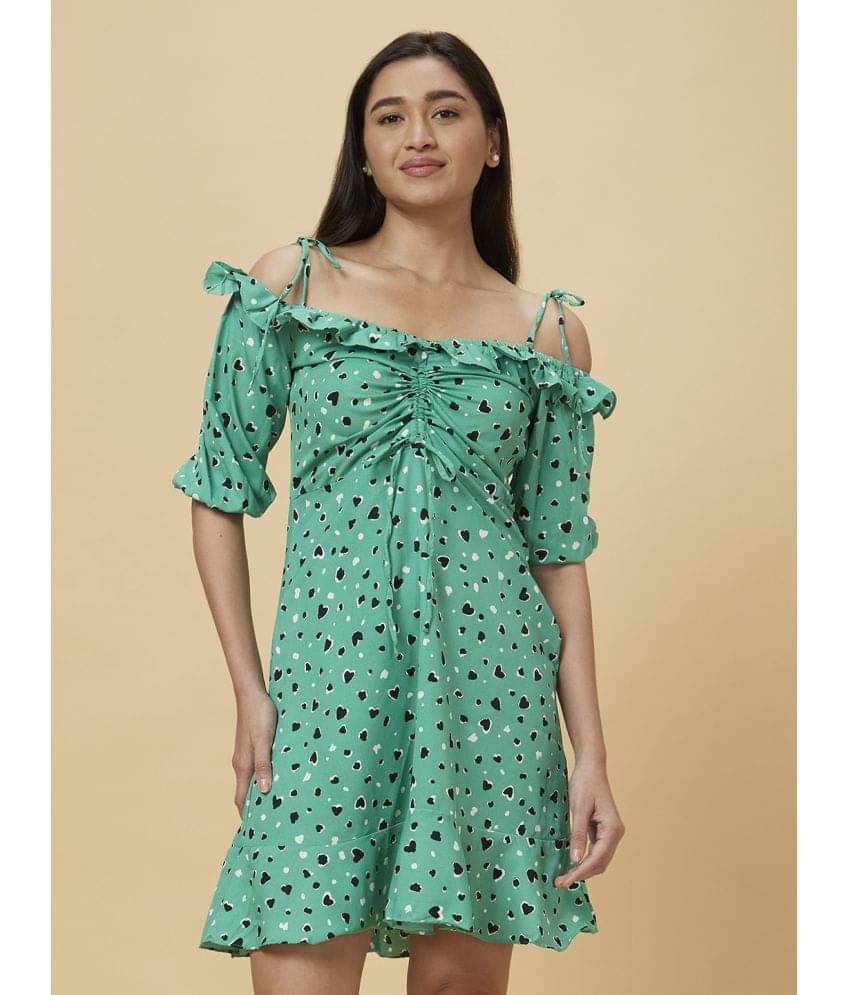     			Globus - Green Polyester Women's A-line Dress ( Pack of 1 )
