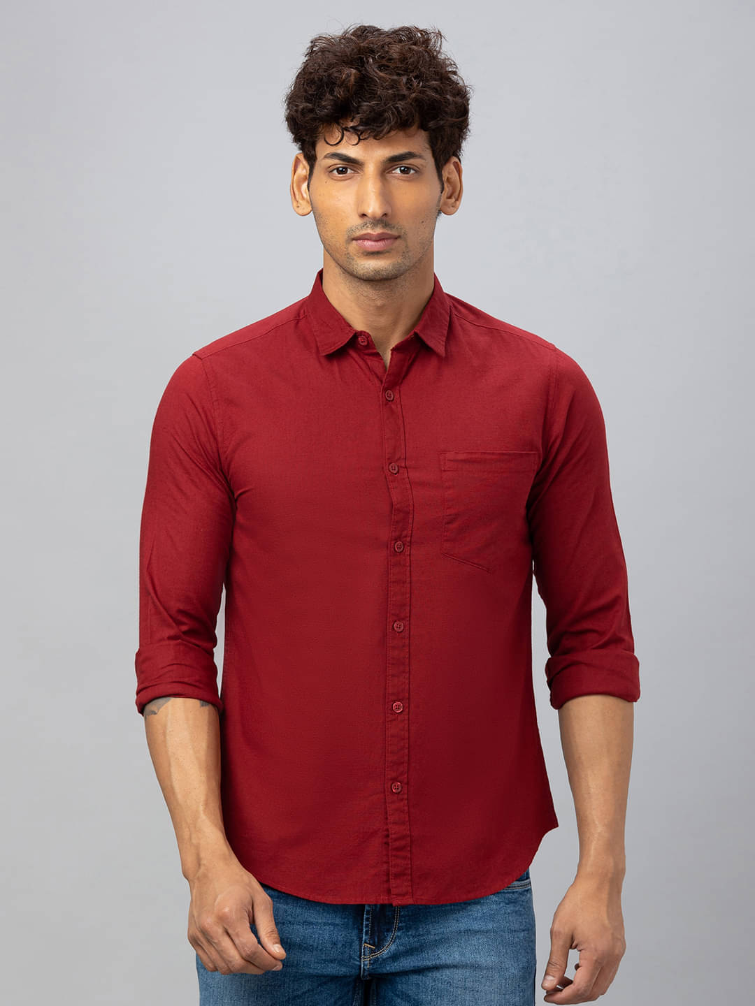 Globus - Maroon 100% Cotton Regular Fit Men's Casual Shirt ( Pack of 1 ) Globus - Maroon 100% Cotton Regular Fit Men's Casual Shirt ( Pack of 1 )