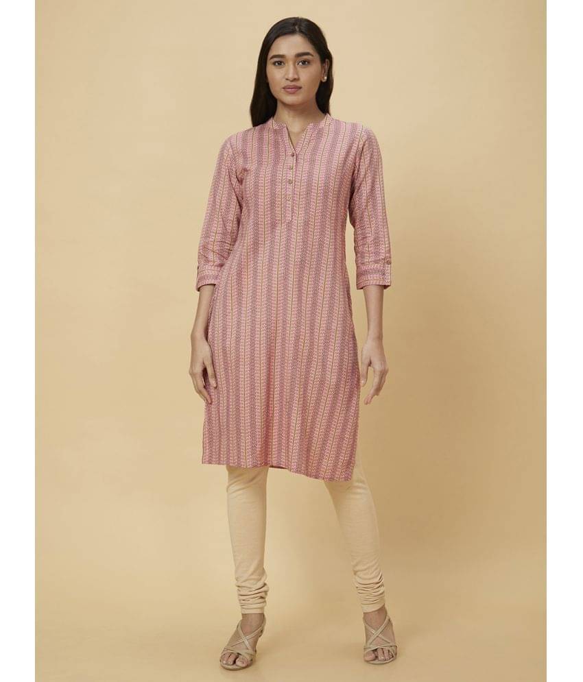 Globus - Pink Cotton Women's Straight Kurti ( Pack of 1 ) Globus - Pink Cotton Women's Straight Kurti ( Pack of 1 )