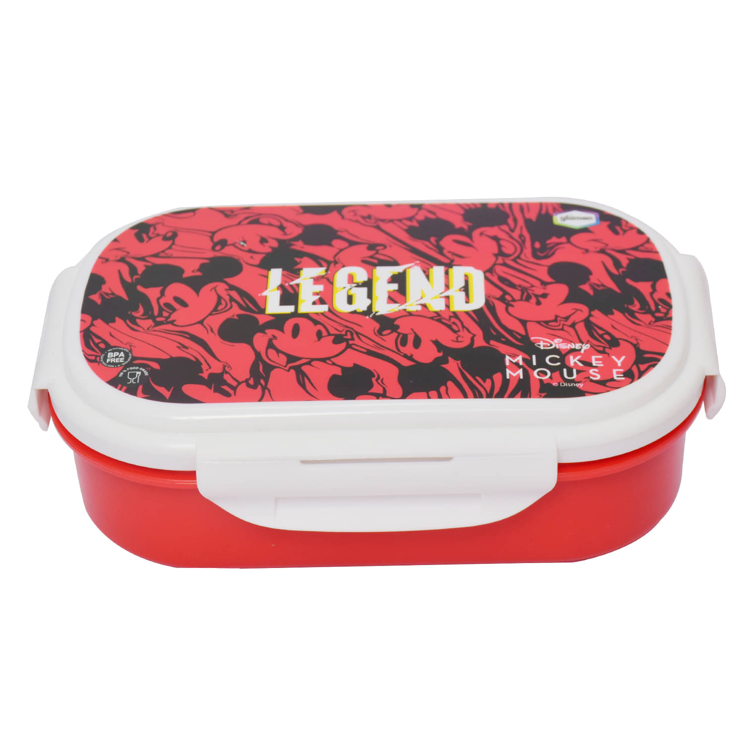     			Gluman - 3D Disney Mickey Snappy Stainless Steel School Lunch Boxes 2 - Container ( Pack of 1 )