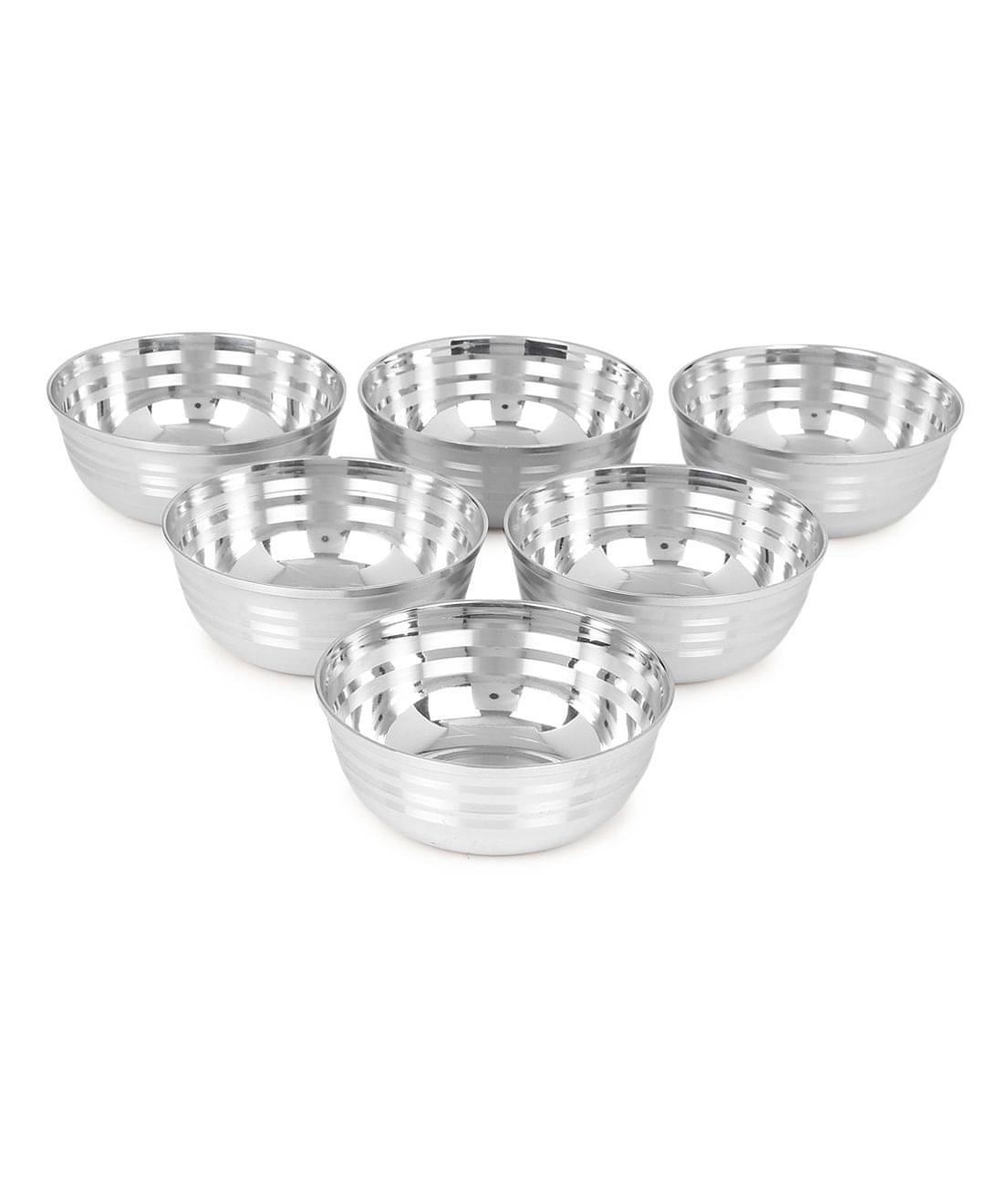 Dynore - Soup Bowl Stainless Steel Snacks Bowl 220 mL ( Set of 6 ) Dynore - Soup Bowl Stainless Steel Snacks Bowl 220 mL ( Set of 6 )