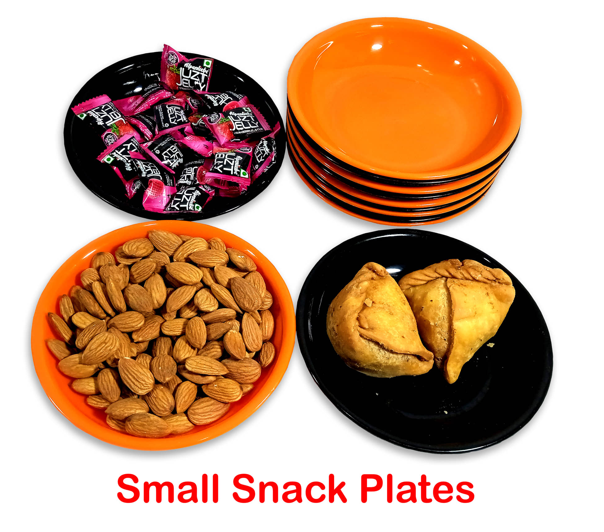 Inpro 12 Pcs Plastic Multi Color Quarter Plate