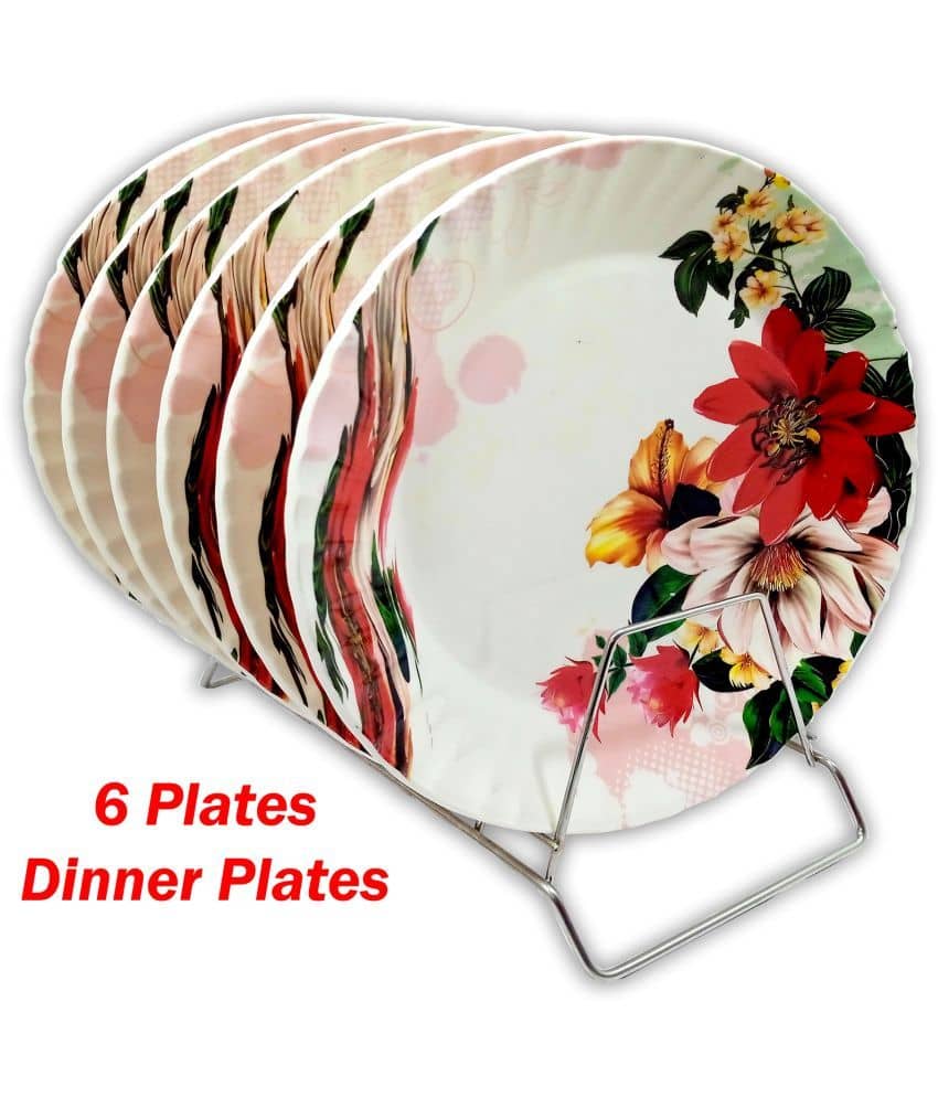Inpro 6 Pcs Melamine Multi Color Full Plate