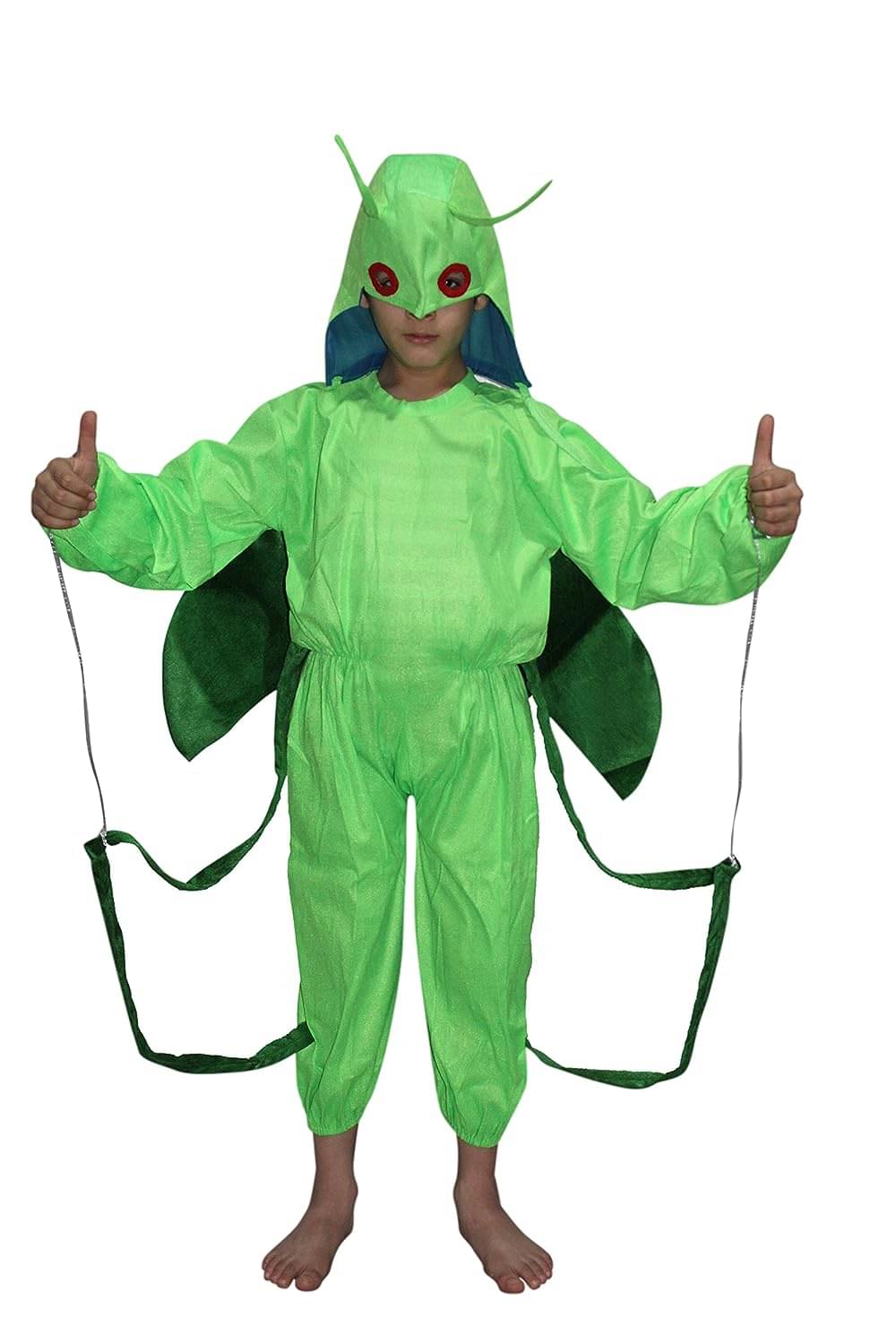     			Kaku Fancy Dresses Grasshopper Insect Costume -Green, 3-4 Years, For Boys & Girls