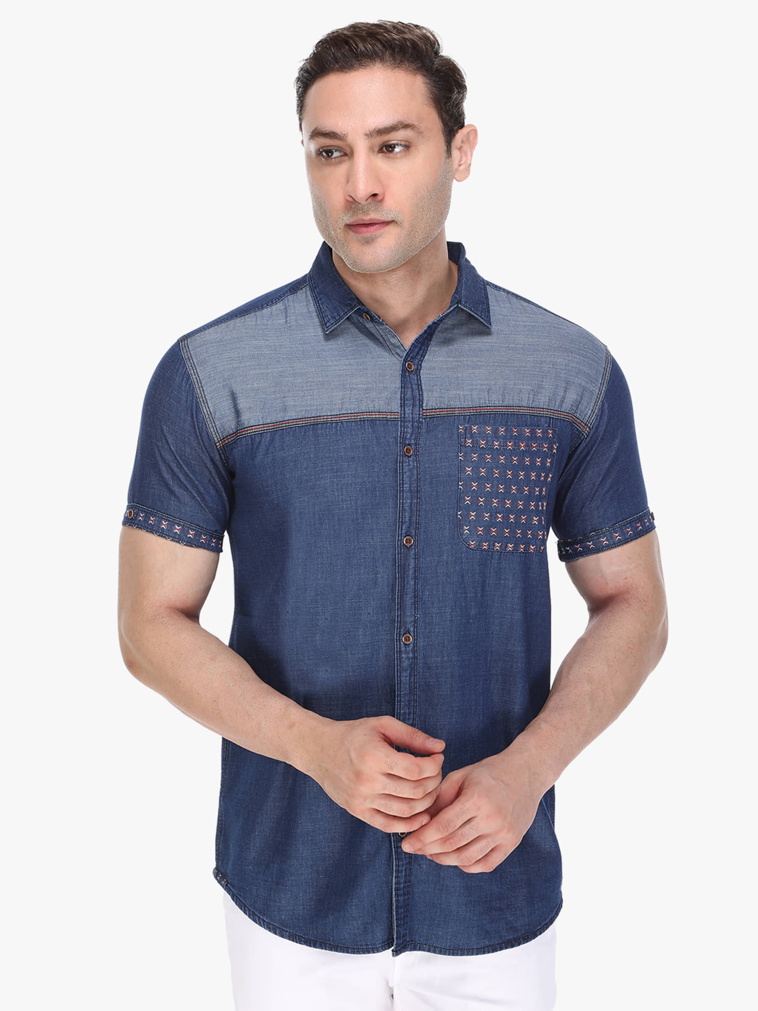Kuons Avenue - Blue Denim Slim Fit Men's Casual Shirt ( Pack of 1 )