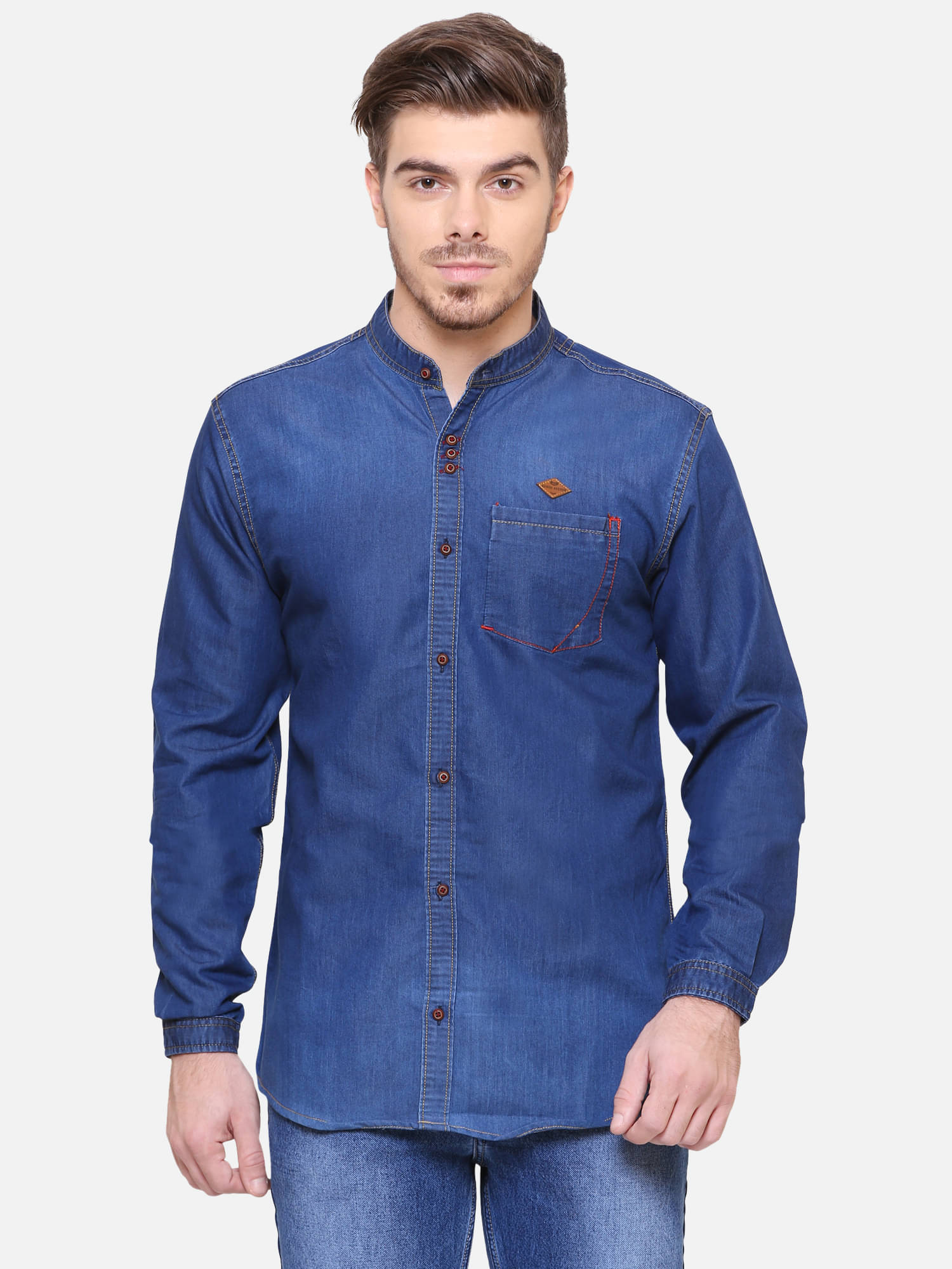     			Kuons Avenue - Blue Denim Slim Fit Men's Casual Shirt ( Pack of 1 )