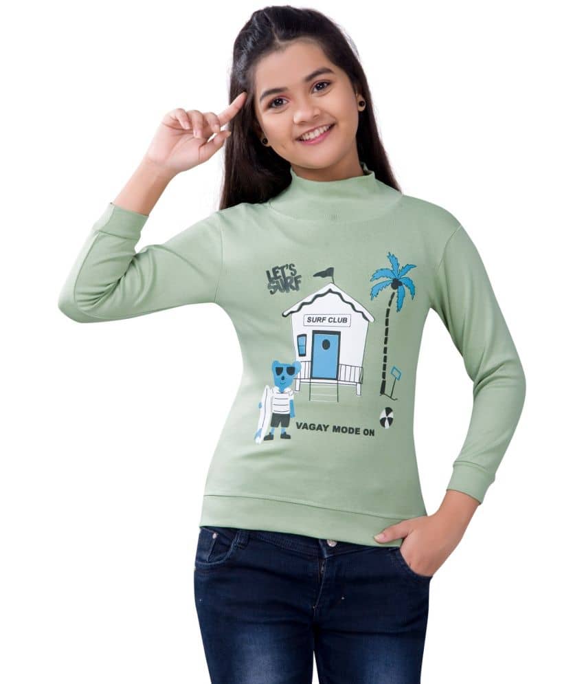 Little Funky Single Girls Cotton Blend Pullover ( Pink )
