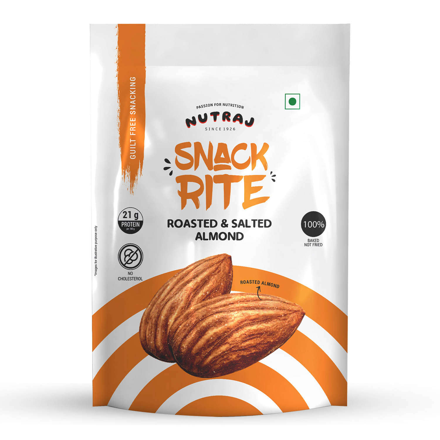     			Nutraj Snackrite Almond Kernels Roasted & Salted (Badam Giri) 150g