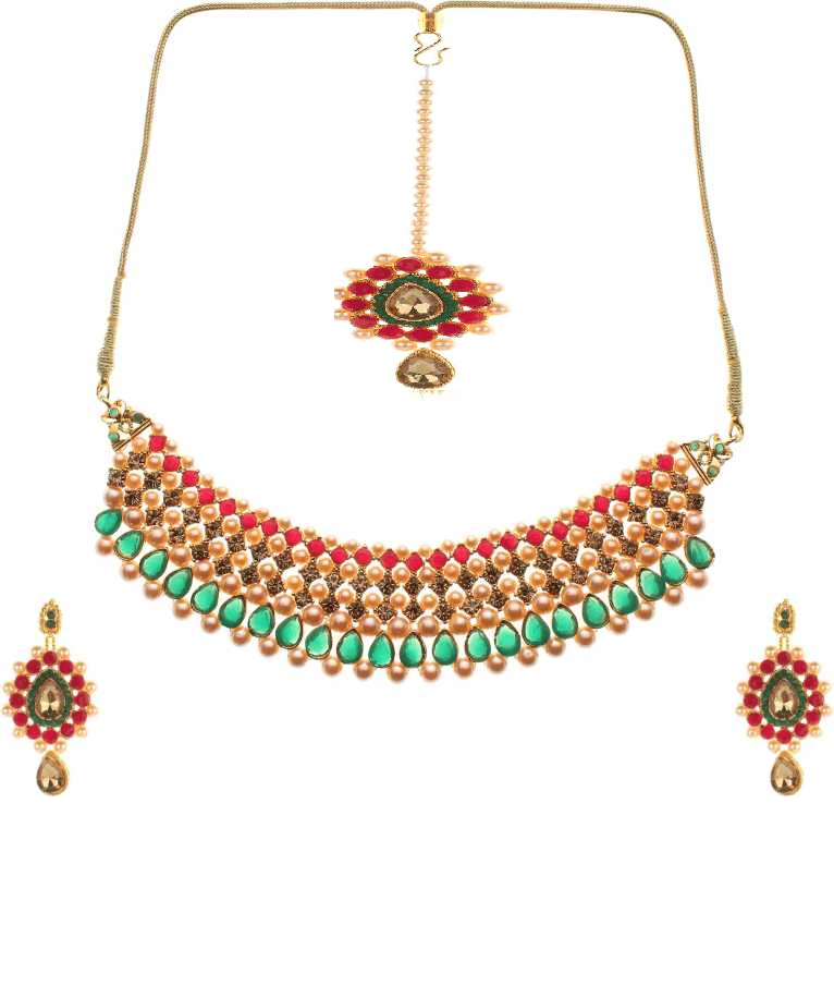     			PUJVI - Multi Color Alloy Necklace Set ( Pack of 1 )