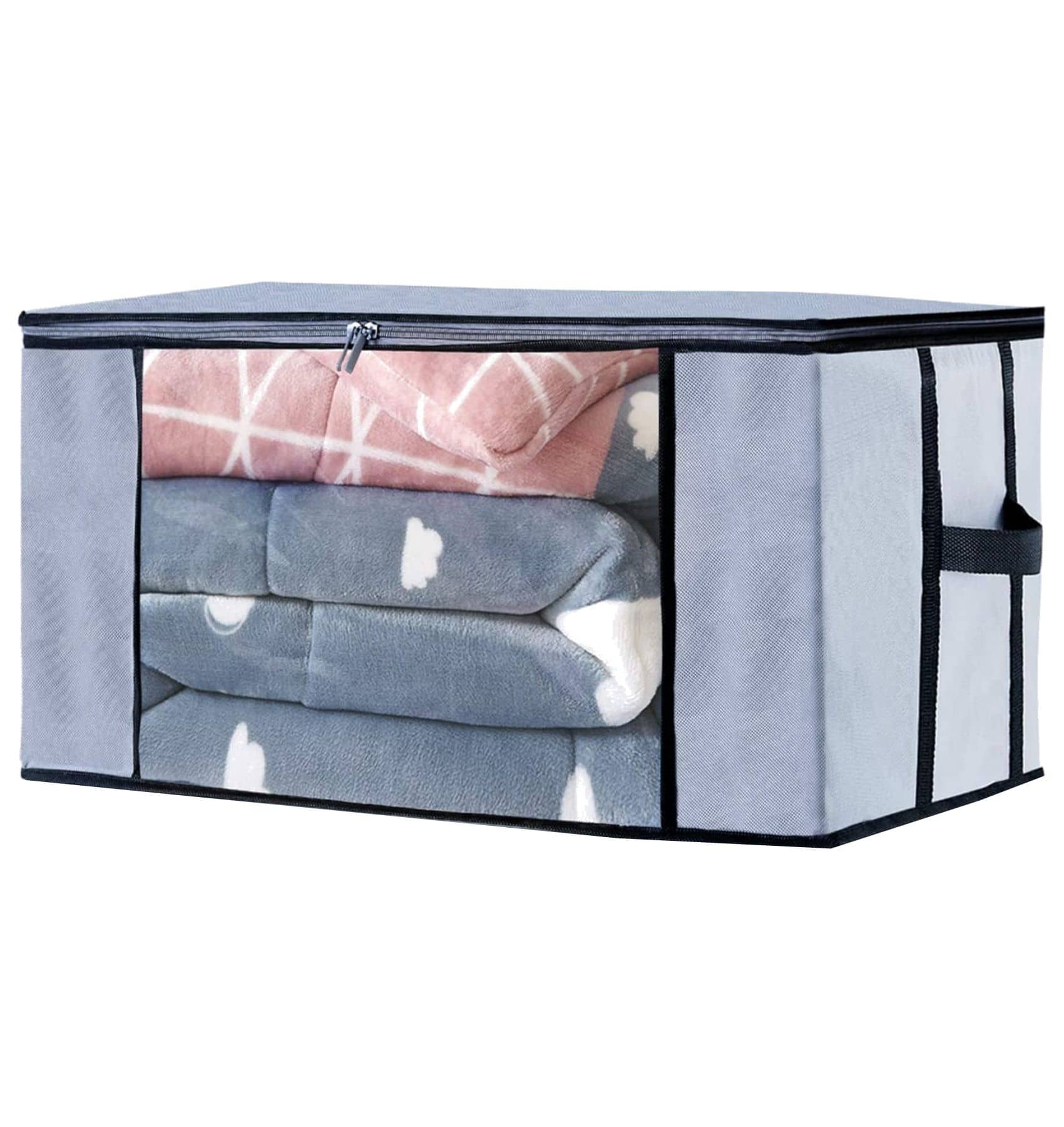 SH NASIMA - Home Storage Cloth Bags, Saree, Suits, Blouse, Blanket Organiser for Underbed, Almirah (Pack of 1)