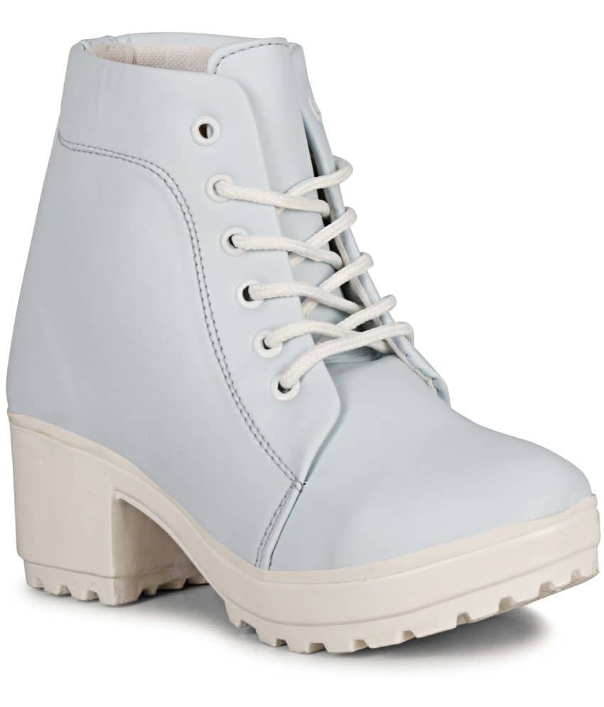 Saheb - Light Blue Women's Ankle Length Boots