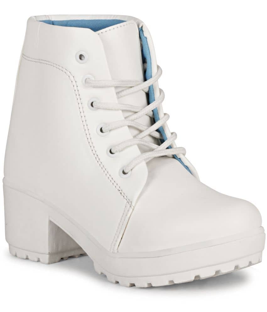 Saheb - White Women's Ankle Length Boots