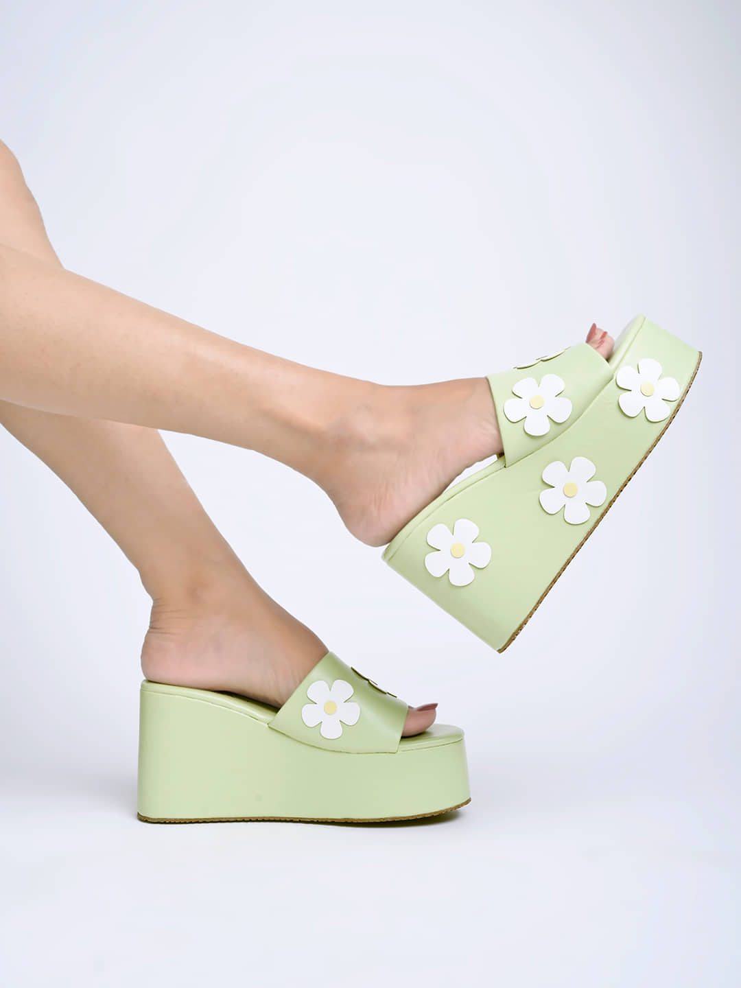 Shoetopia - Green Women's Slip On Heels - Heels | Buy online on ZillyBuy