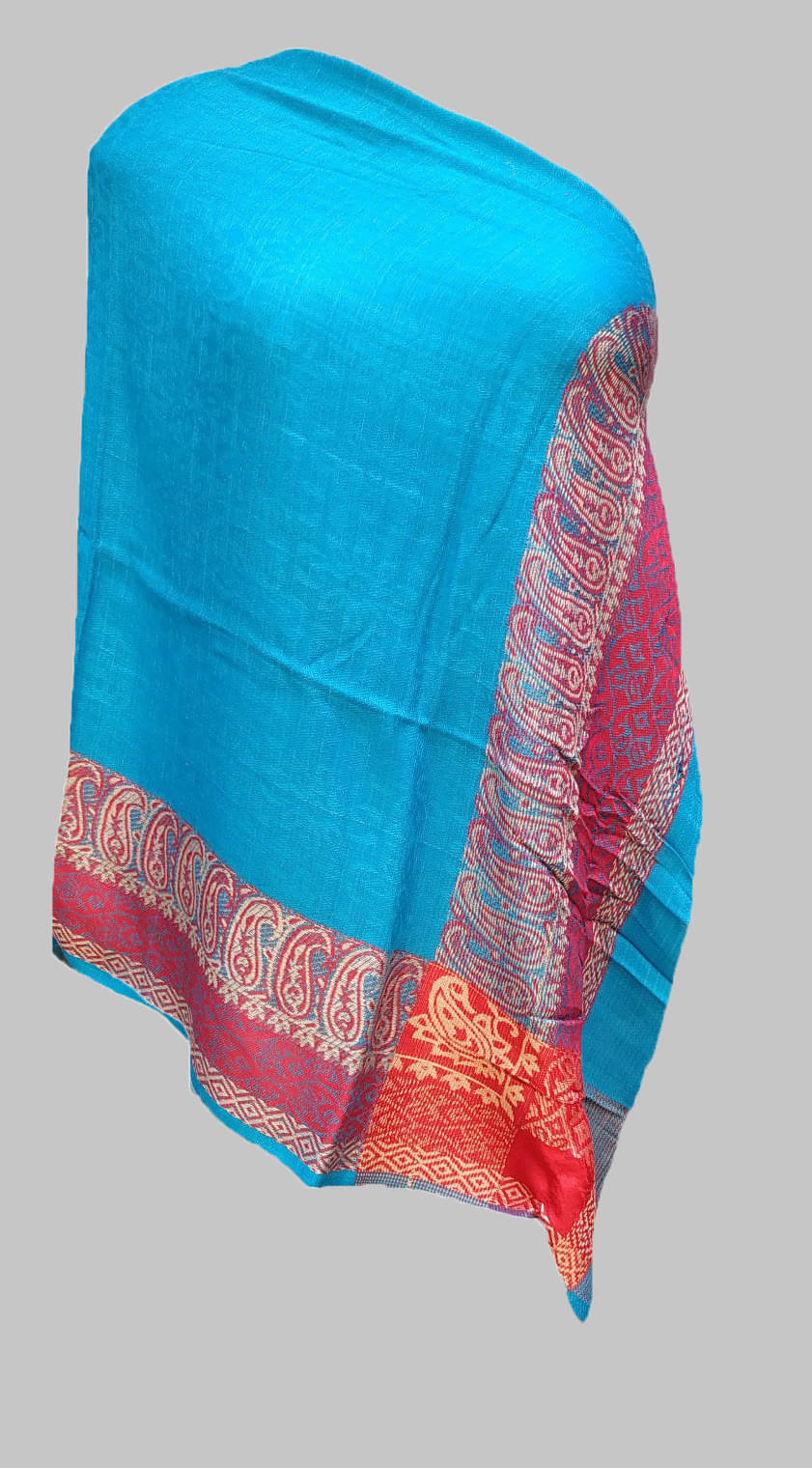     			Soul Essence Blue Self Design Shawl - ( Pack of 1 )