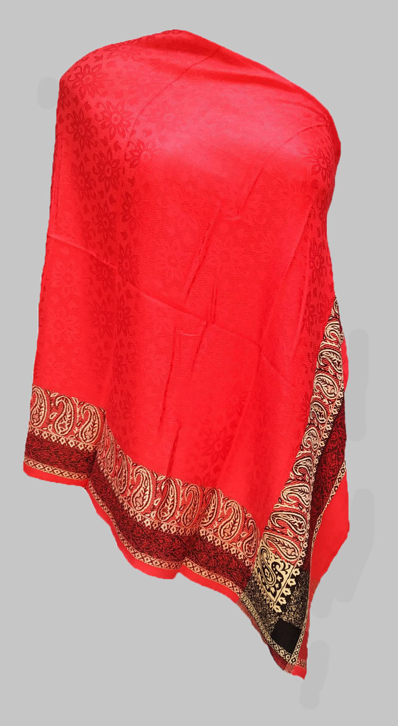     			Soul Essence Red Self Design Shawl - ( Pack of 1 )