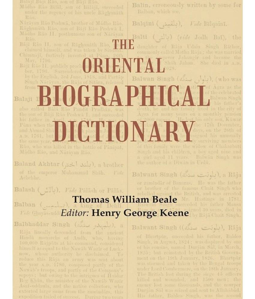     			The Oriental Biographical Dictionary [Hardcover]