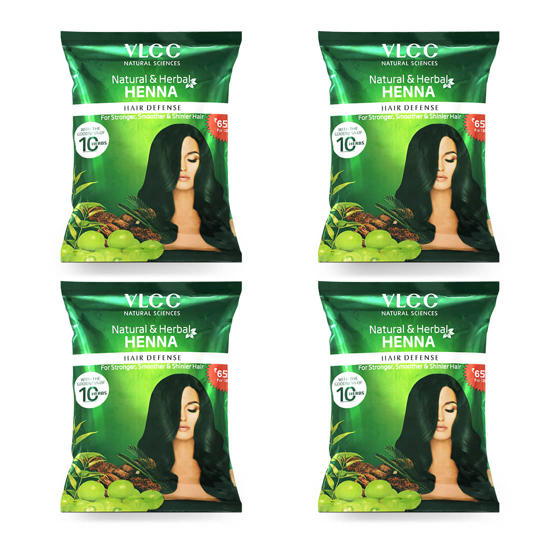 Vlcc Natural & Herbal Henna , 120G(Pack Of 4)