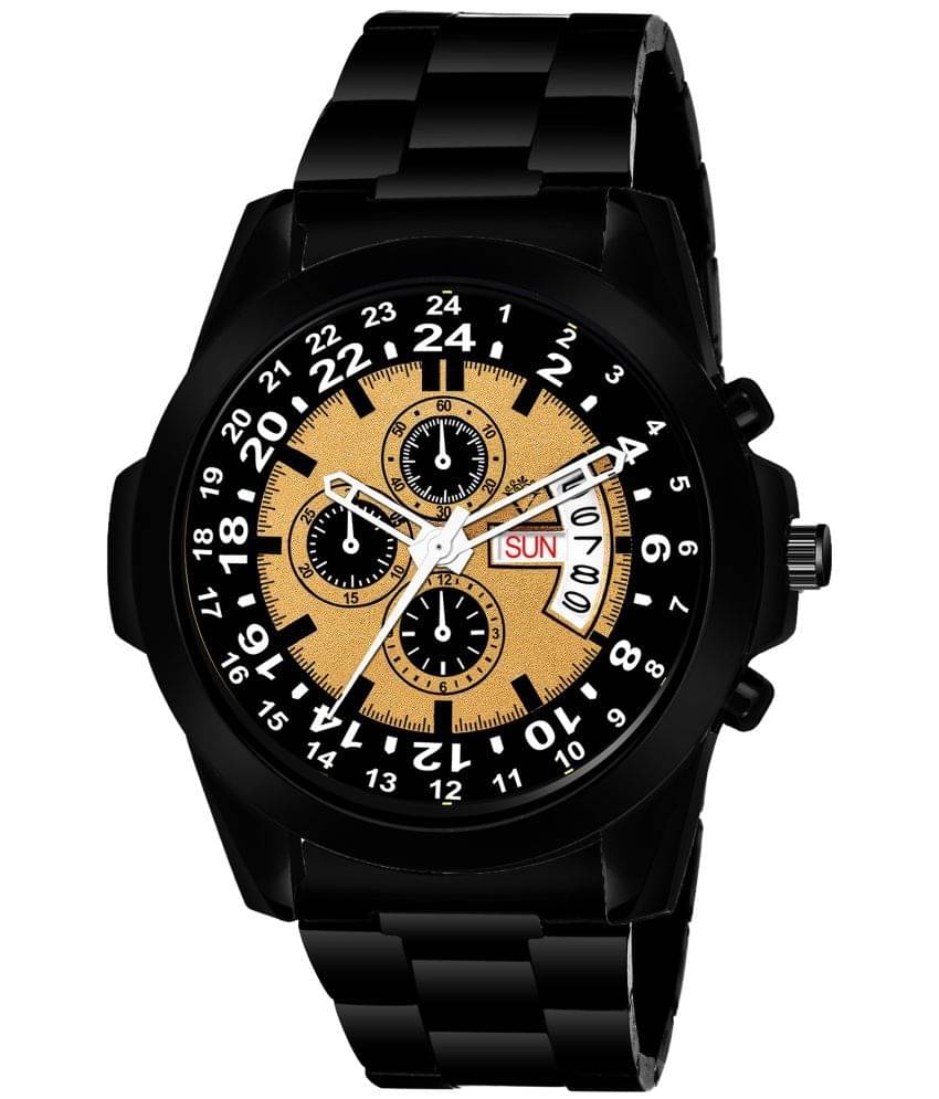     			Versatile - Black Stainless Steel Analog Men's Watch