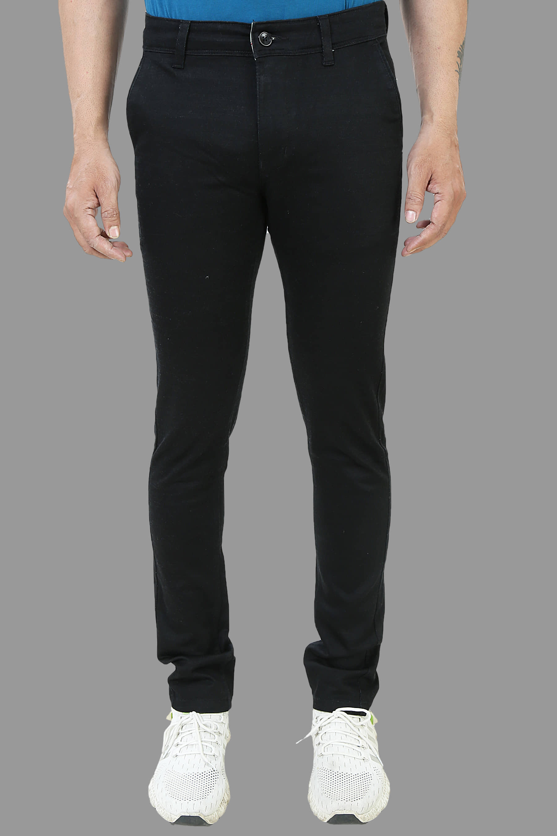 plounge - Black Cotton Blend Slim Fit Men's Jeans ( Pack of 1 ) - Jeans | Buy online on ZillyBuy