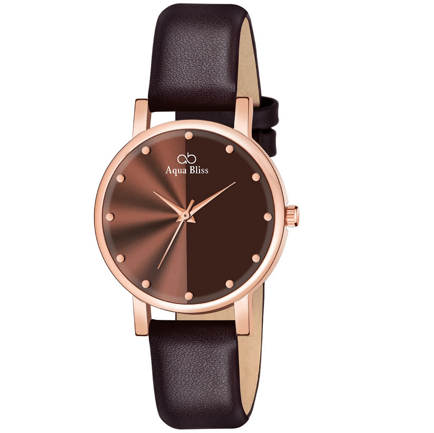 AQUA BLISS - Brown Leather Analog Womens Watch