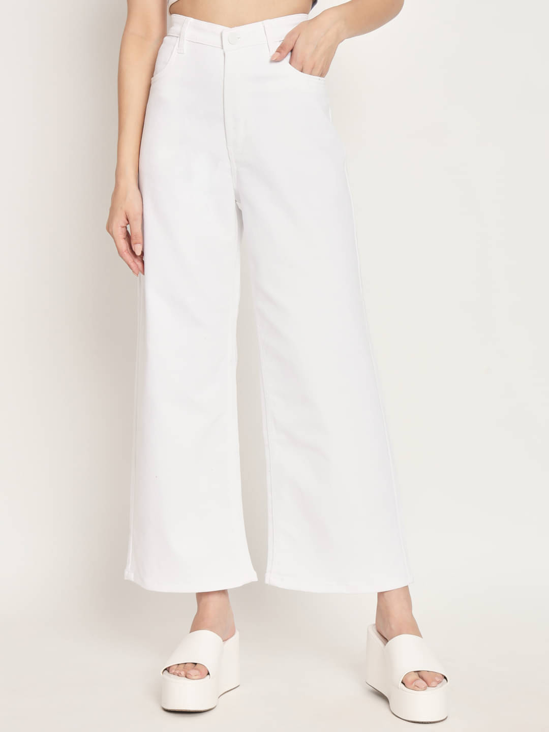 Angel Fab - White Denim Flared Women's Jeans ( Pack of 1 )     			Angel Fab - White Denim Flared Women's Jeans ( Pack of 1 )