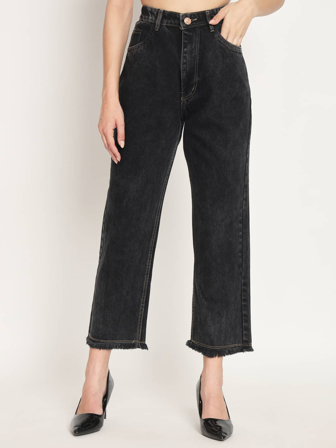     			AngelFab - Black Denim Flared Women's Jeans ( Pack of 1 )