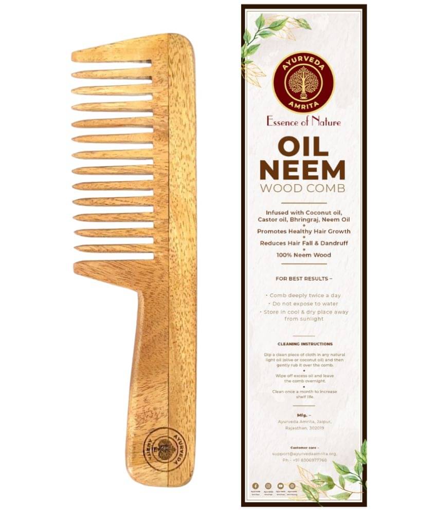 Ayurveda Amrita - Wide Tooth Comb For All Hair Types ( Pack of 1 ) Ayurveda Amrita - Wide Tooth Comb For All Hair Types ( Pack of 1 )