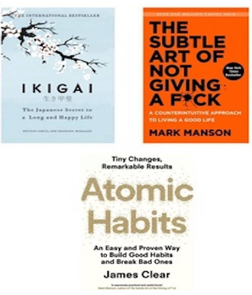 Combo Of 3 Books ( Ikigai Japanese + The Subtle Art of Not Giving a F*ck + Atomic Habits ) English Novel For paperback - Stationery | Buy online on ZillyBuy