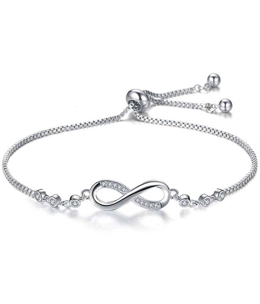 FASHION FRILL - Silver Bracelet ( Pack of 1 ) - Bangles & Bracelets | Buy online on ZillyBuy