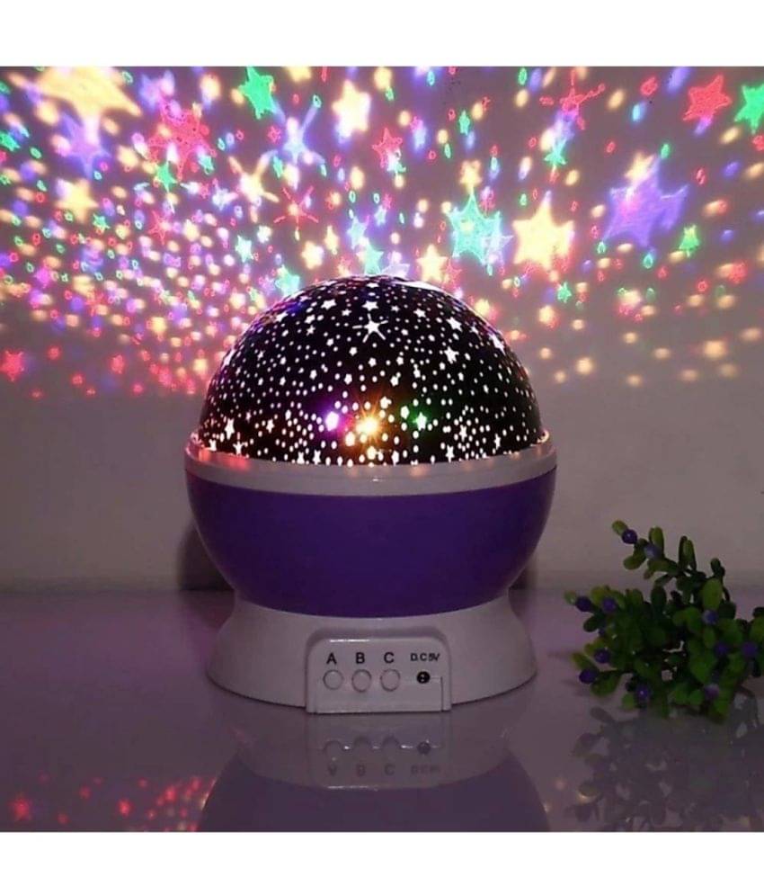 FLOZACK  Star Master Colorful LED 360 Degree Rotating Moon Light Projector Night - Multicolor Night Lamp ( Pack of 1 )     			FLOZACK  Star Master Colorful LED 360 Degree Rotating Moon Light Projector Night - Multicolor Night Lamp ( Pack of 1 )