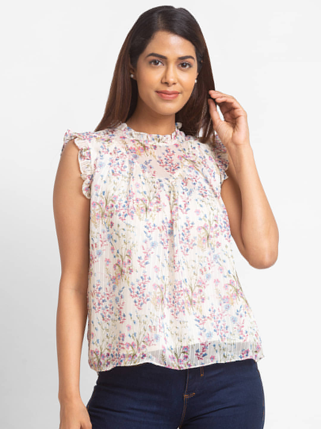 Globus - Beige Polyester Women's Regular Top ( Pack of 1 ) Globus - Beige Polyester Women's Regular Top ( Pack of 1 )