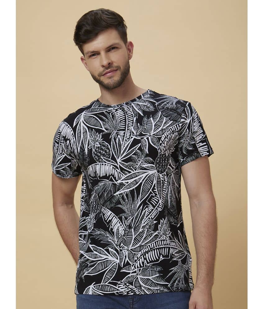 Globus - Black Cotton Regular Fit Men's T-Shirt ( Pack of 1 )